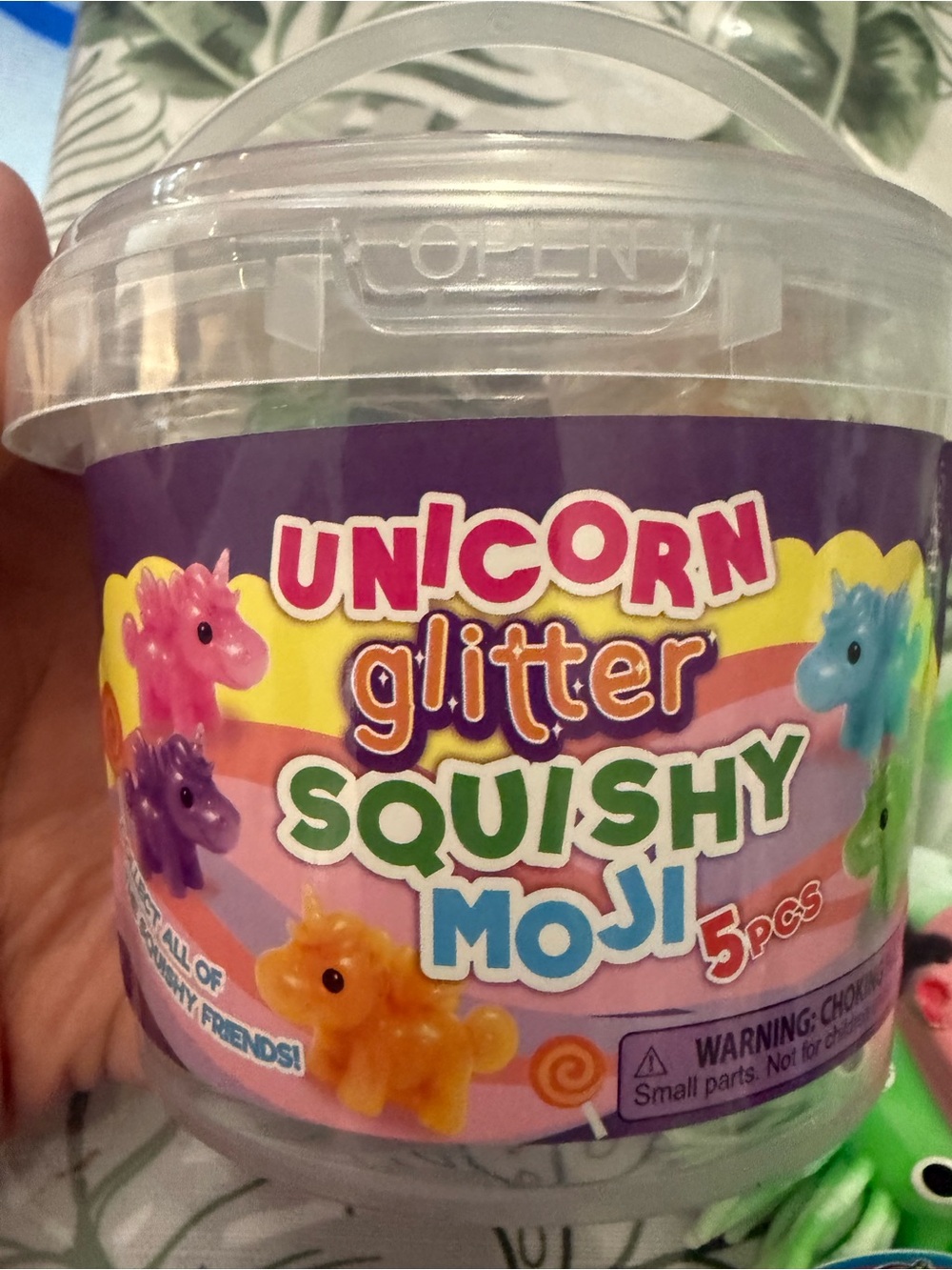 Unicorn Glitter Squishy Moji - Multicolor 4 available
